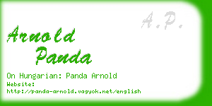 arnold panda business card